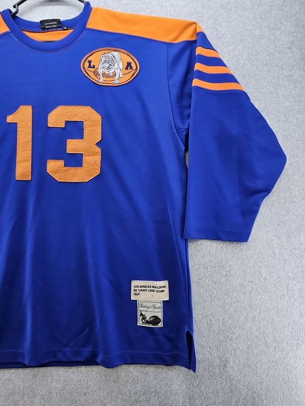 Vintage Sports Shirt Mens EU 56 Blue Football Jersey 3/4 Sleeve Pullover gallery