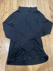 Alo Yoga Conquer 1/4 Zip Reform Long Sleeve Black Men’s Size S Retail $108