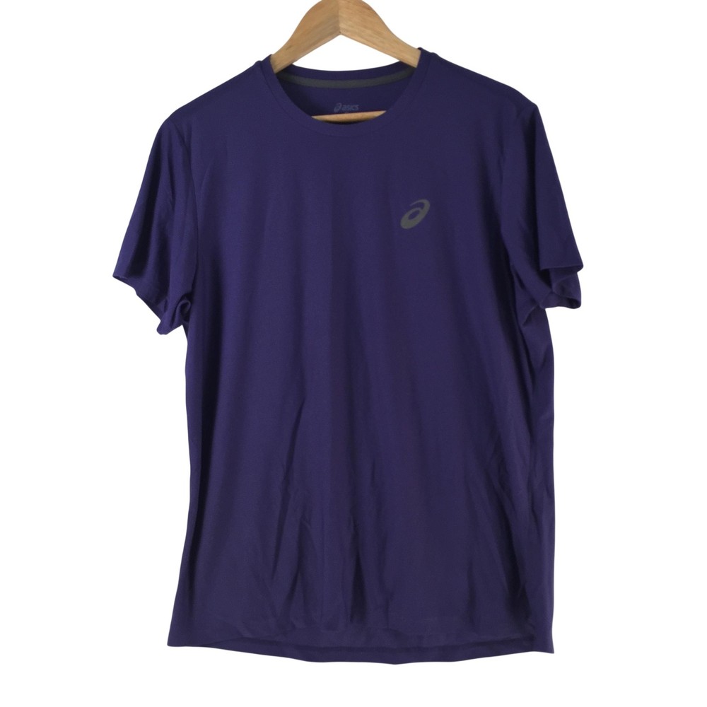 Asics T-Shirt Mens Size L Purple MotionDry Lightweight Running Gym 138077