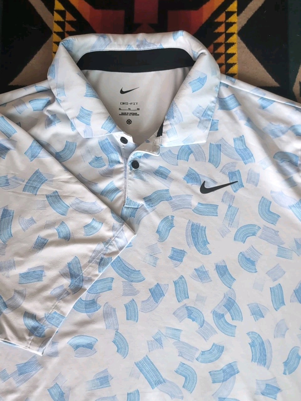 Nike Tour Dri-Fit Polo Golf Shirt FD5739-072 Rake Line Print Mens Size XL Swoosh gallery