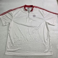 Vintage Adidas 1/4 Zip Striped Red White Shirt Jersey Y2K Men’s Sz XL Rare!