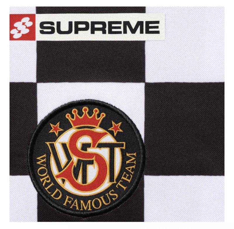 Supreme Checkerboard Soccer Jersey Black Size M gallery