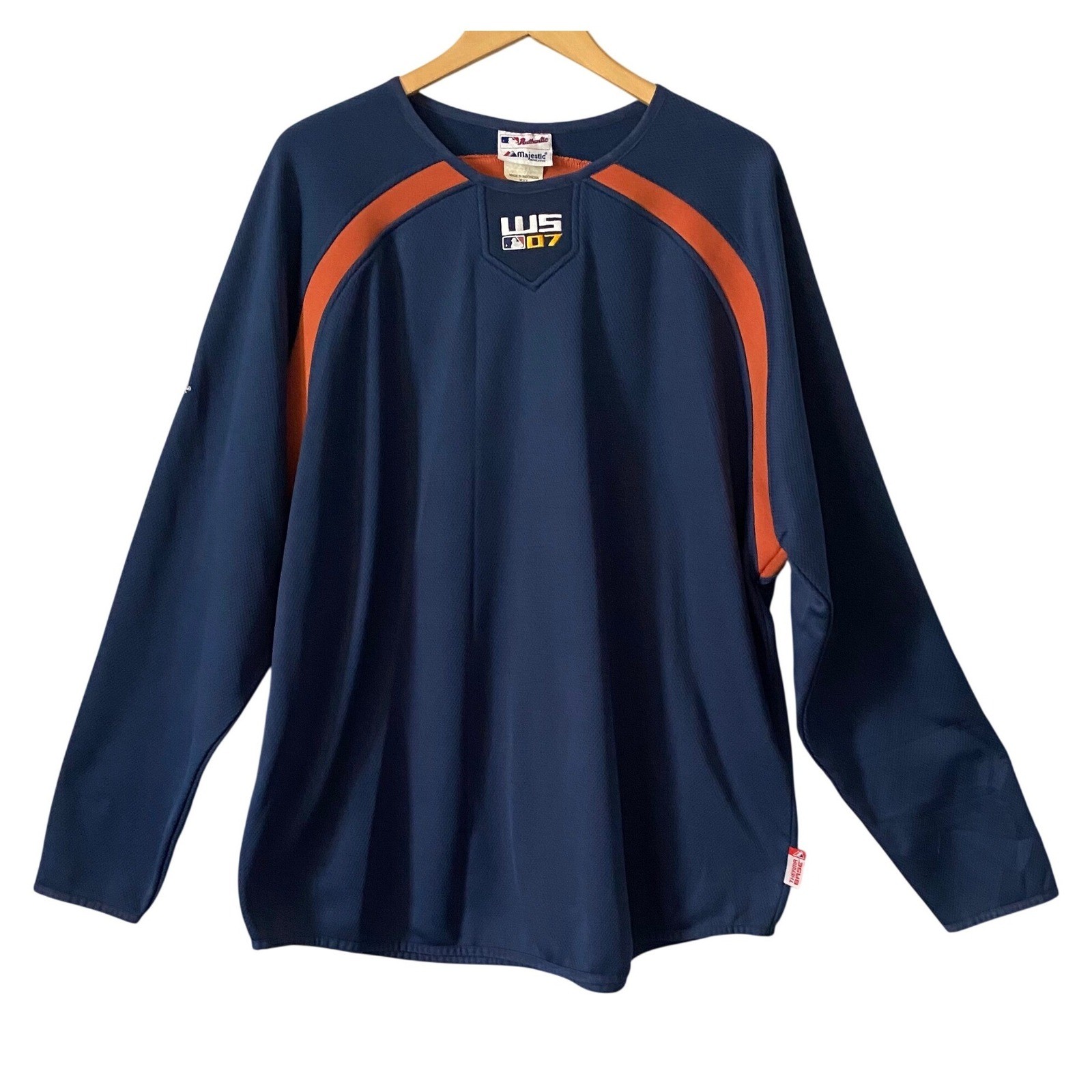 Majestic MLB 2007 World Series Therma Base Pullover Blue Men XXL Long Sleeve gallery