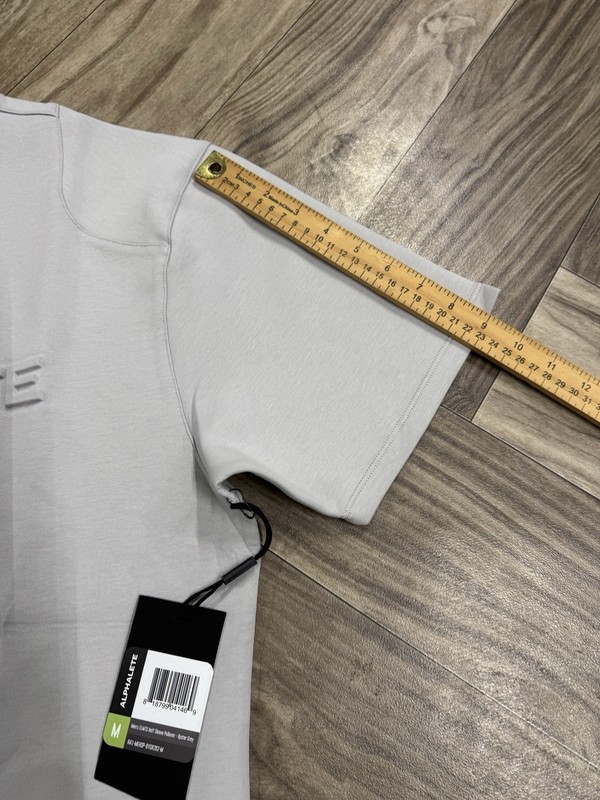 Alphalete ELMTS Half Sleeve Pullover - Oyster Grey ,Size Medium gallery