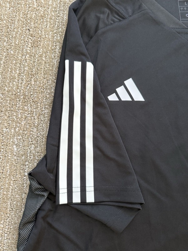 adidas Mens TIRO23 C JSY Black V-Neck Short Sleeve Slim Fit Size L gallery