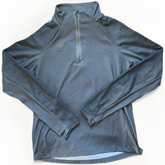 Umbro 1/4 Zip Mock Neck Pullover w/ Thumbholes, Geometric Pattern • Men’s M