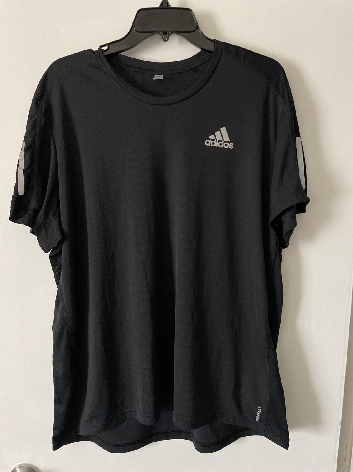 Adidas Aeroready Vented Mens Short Sleeve Running Shirt Black Sz 2XL gallery