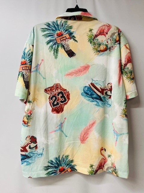 Air Jordan Essentials Printed Camp Top IB3007-133, Size Medium- NEW WITH TAG gallery
