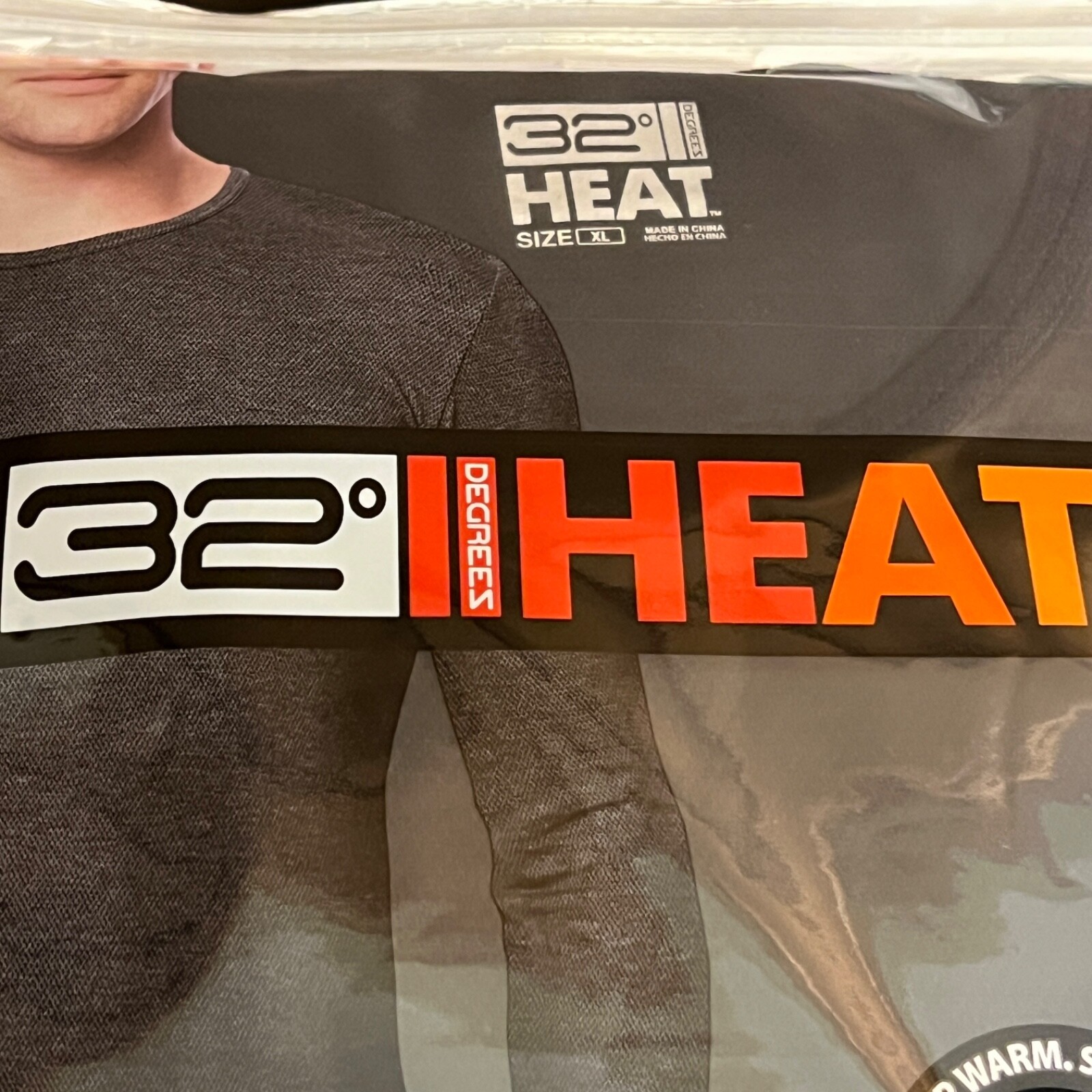 32 Degrees XL Mens Performance Moisture Wicking Crew Neck Base Layer Black gallery