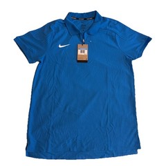 Nike Court Dri-fit Adv Slam Tennis Polo Blue Slim 1/4 Zip MED HQ0792-435 New