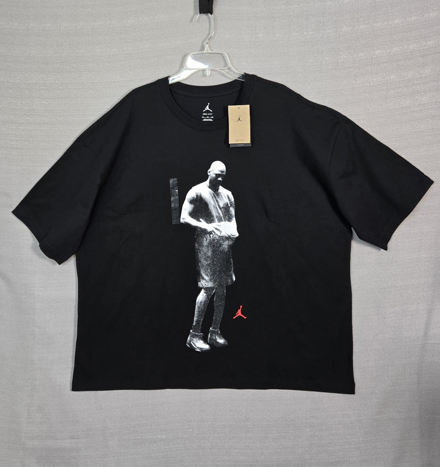 Nike Air Jordan T-shirt 2XL Mens Black White Red Graphic Tee Crewneck Dri-Fit gallery