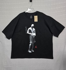 Nike Air Jordan T-shirt 2XL Mens Black White Red Graphic Tee Crewneck Dri-Fit