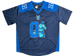 Disney Pixar Monsters University Sully Men’s Blue V-Neck Football Jersey SM,LG