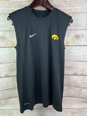 Nike Black University of Iowa Hawkeye Fitted Sleeveless Shirts S,M,L Sizes