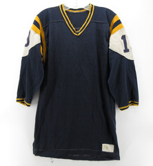 VINTAGE Russell Southern Jersey Men 40 Blue Gold Football 60s 50s High School *