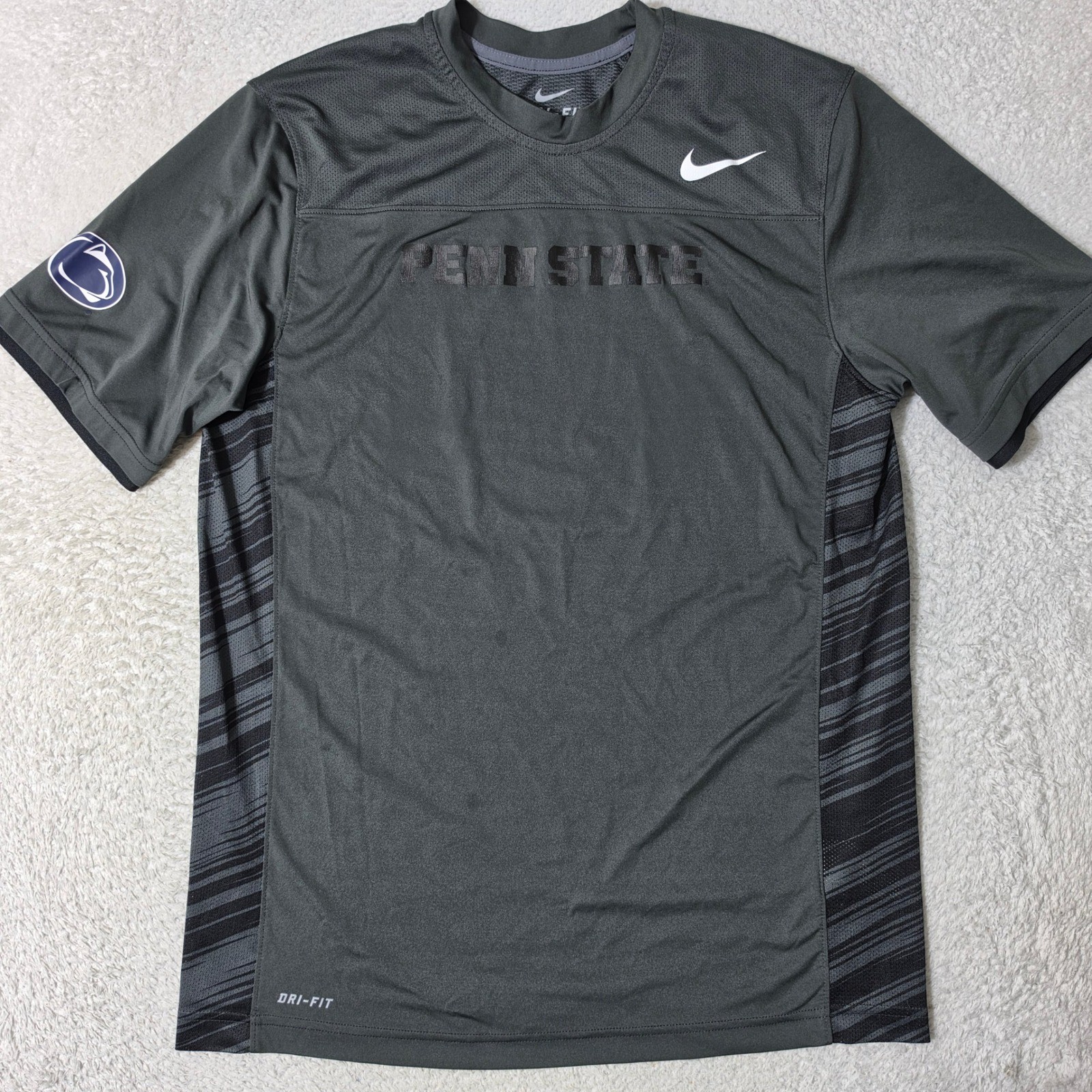 Nike Penn State T-Shirt Mens Med Gray Nittany Lions Dri-FIT Athletic Training gallery