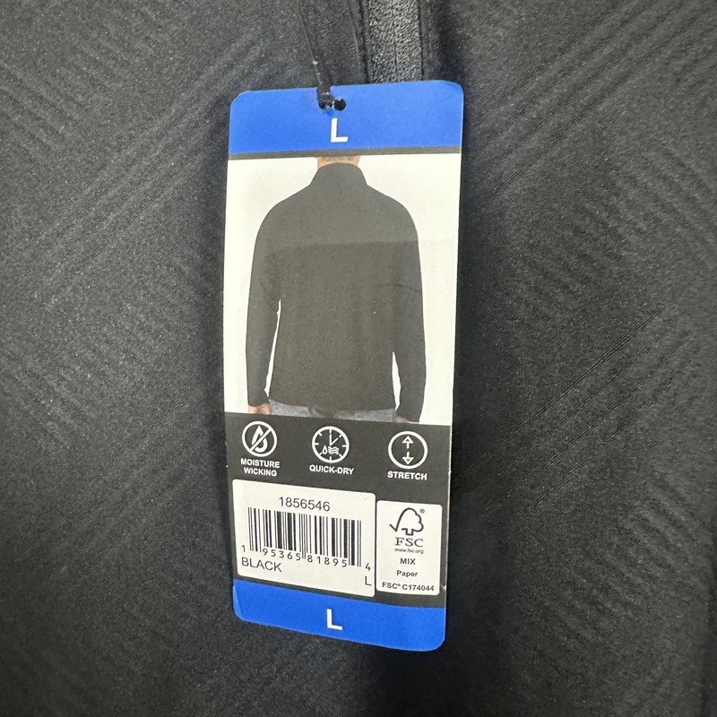 Gerry Men's Active Quarter Zip Long Sleeve Shirt NWT Blue Large gallery