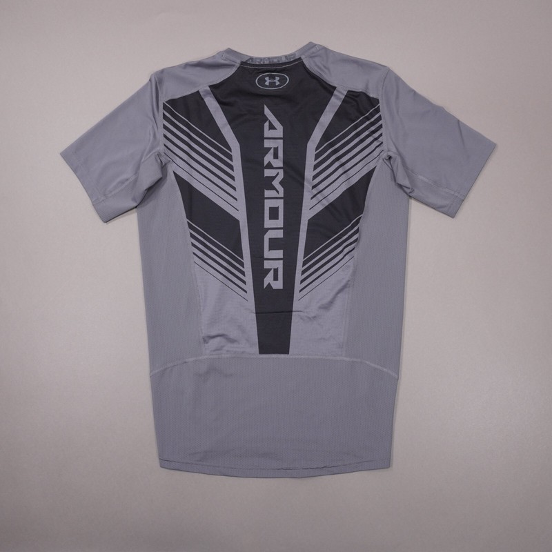 Under Armour SuperVent Compression HeatGear Short Sleeve Shirt Mens Large Gray gallery