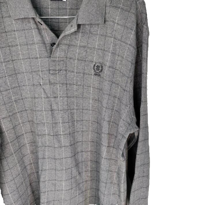 IZOD Logo Golf Men L Grid Pattern Pullover Soft Touch Activewear Casual Classic gallery