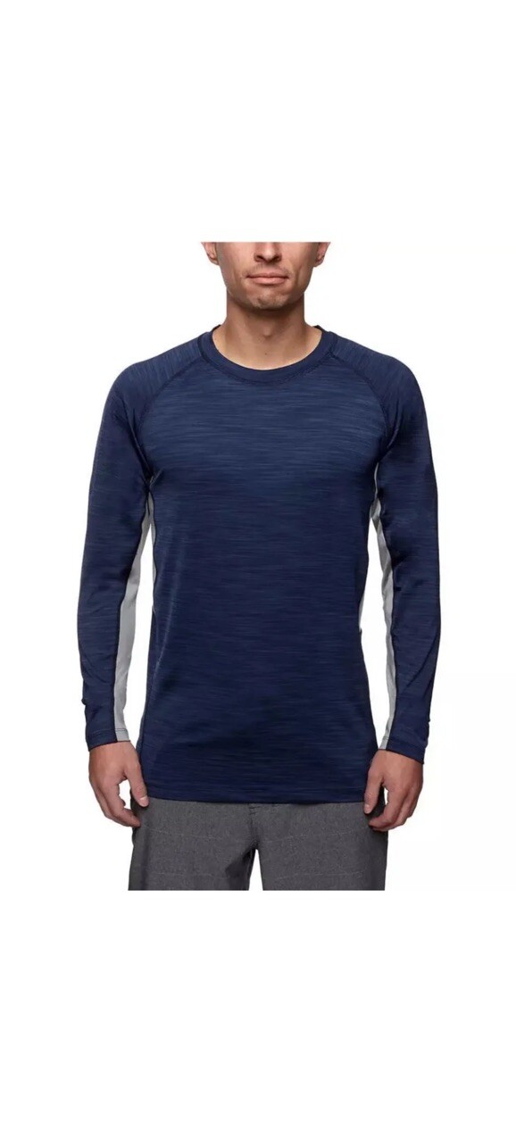 Hang Ten, LS Wicking UV Sun Protection Tee T-Shirt UPF 50+ Large , Blue B6 gallery