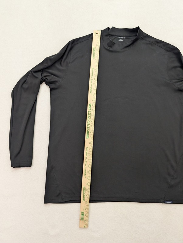 Lands' End Men's Athletic Shirt Size XXL / T 50-52 Black Long Sleeve gallery