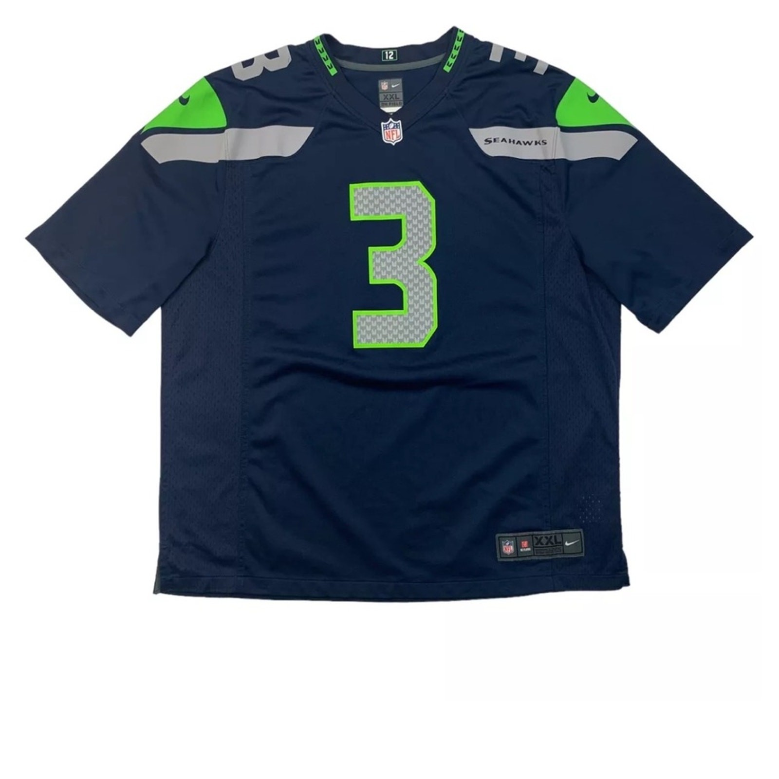NWT! Nike In Field Russell Wilson Seattle Seahawks Men’s XXL Jersey #3 MSRP $130 gallery