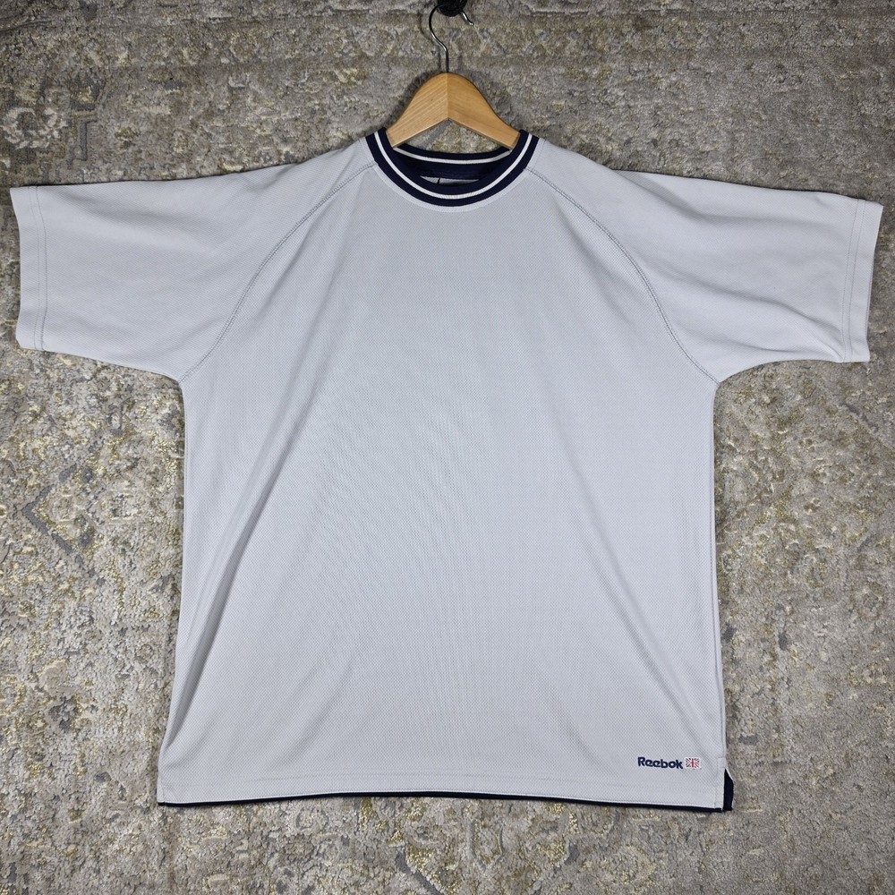 Y2k Vintage Reebok Shirt Size Medium Compression Short Sleeve Gray
