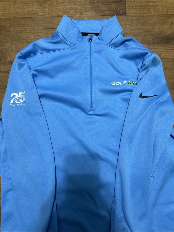 Nike 25 Yrs Patch Therma Repel Performance Golf Pullover Sweater 1/3 Zip Mens L gallery