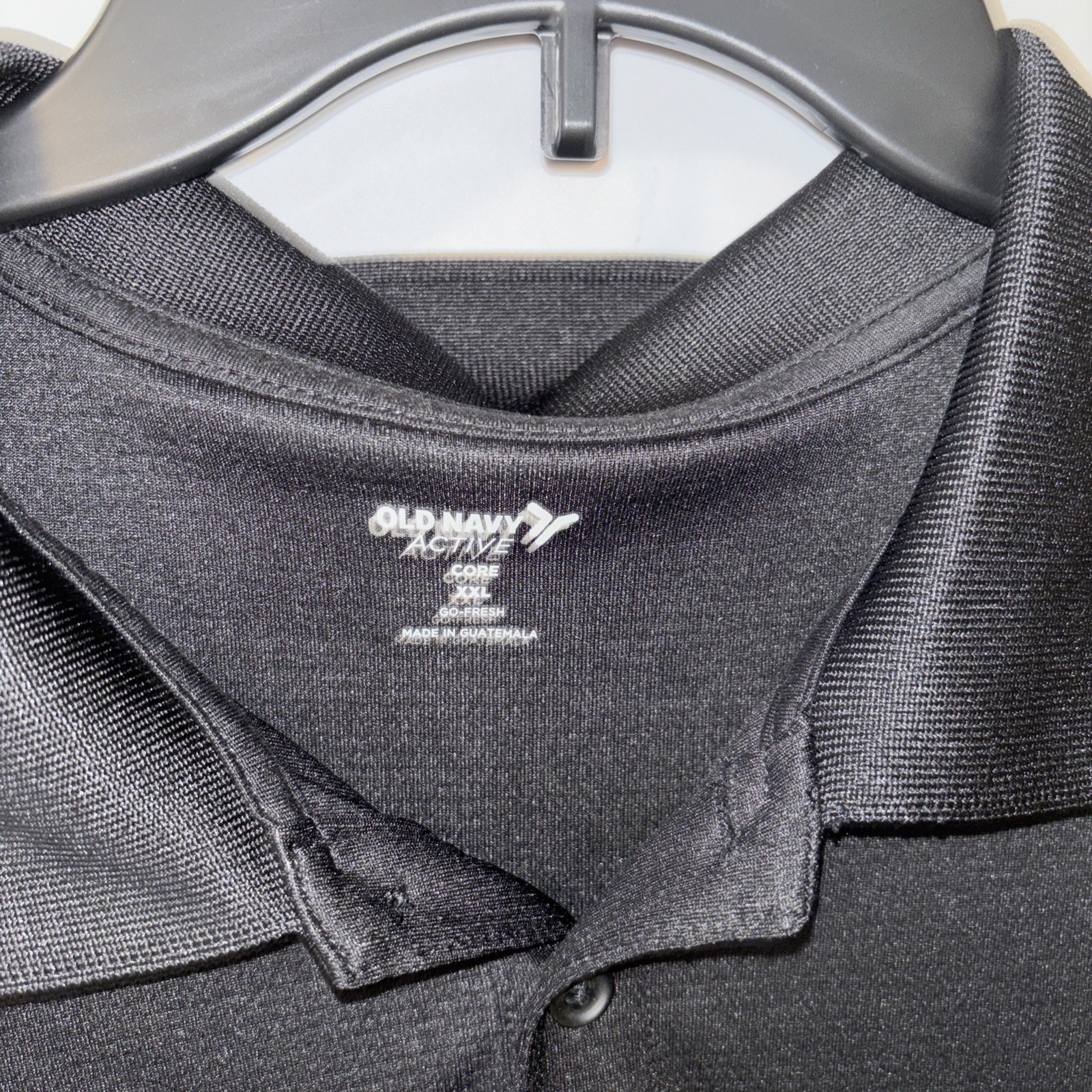 Old Navy Active Polo Shirt Men XXL Black Go-Fresh Performance Golf Tennis Preown gallery