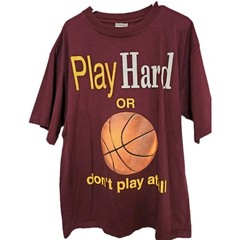 Santee Gold T-Shirt Basketball Men’s Size XL 100% Cotton Maroon Heavyweight EUC