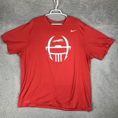 Nike Dri-FIT Shirt Mens 3XL Red Football Helmet PRIDE Graphic Performance Tee