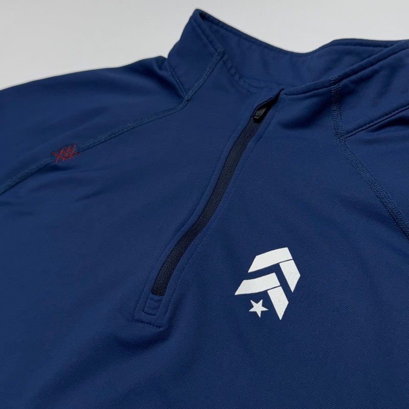 Rhone Session 1/4 Zip Pullover Men’s Medium Lightweight Barry's Gym Workout Navy gallery