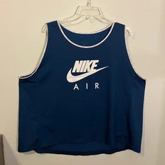 NIKE Air Men’s Navy Blue Training Jersey Tank with White Logo Size XXL UNISEX