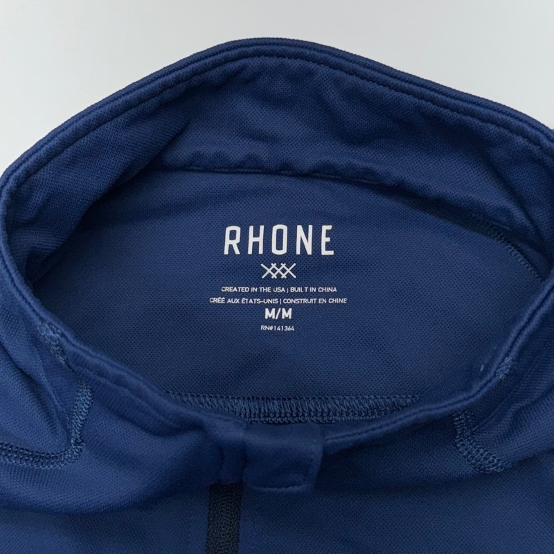 Rhone Session 1/4 Zip Pullover Men’s Medium Lightweight Barry's Gym Workout Navy gallery