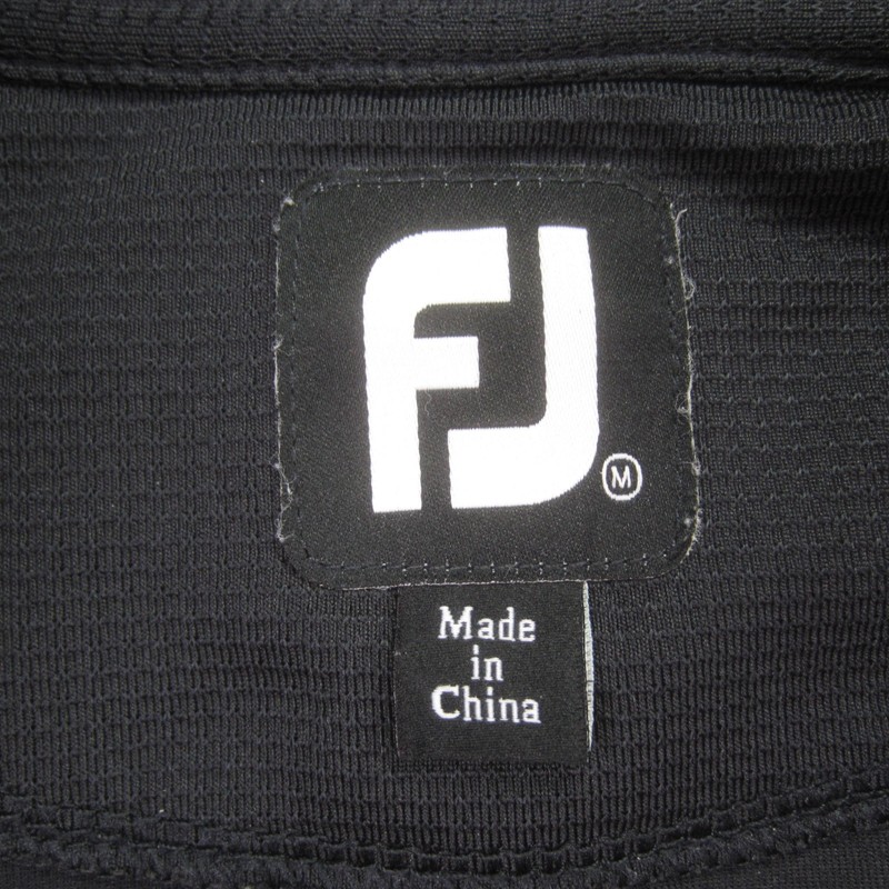 FootJoy Pullover Mens Medium Black Quarter Zip Golf Performance Stretch gallery