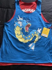 Pokémon Gyarados Magikarp Reversible Jersey Tank Top Blue Red Size S