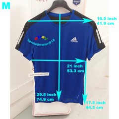 ADIDAS RUNNING OWN THE RUN TEE SHIRT FT1431 ROYAL BLUE MENS SIZE M,L
