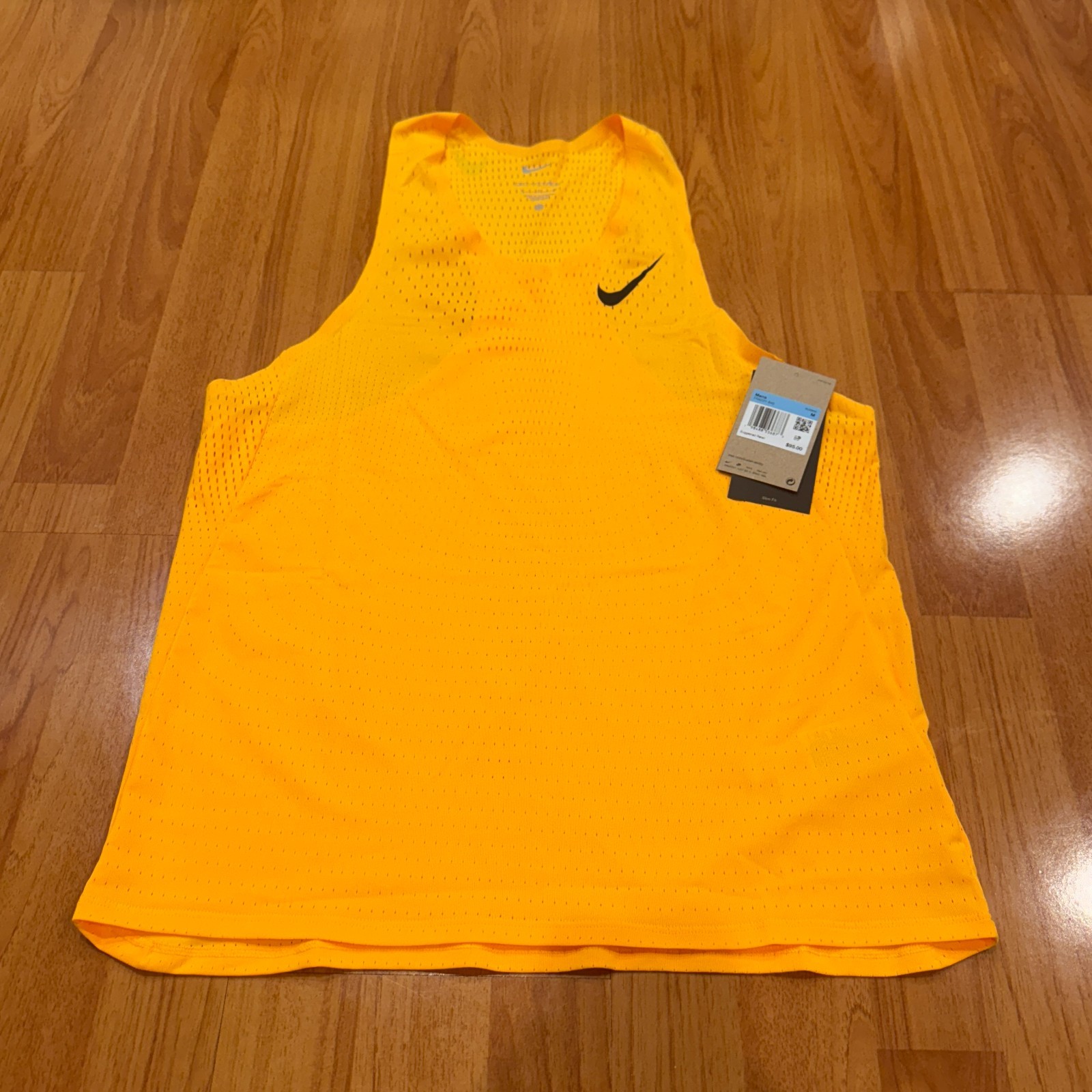 Nike AeroSwift Men's Dri-FIT ADV Running Singlet Laser Orange FN4231-845 gallery