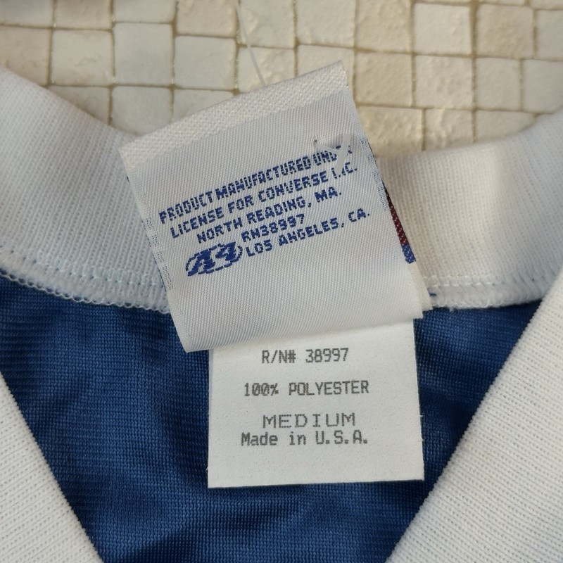 VTG 90s Converse All Star Basketball Jersey Medium Blue NWT Made In USA gallery