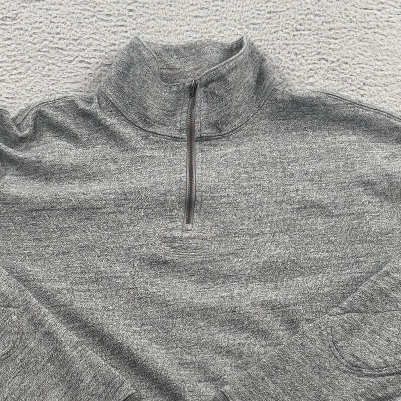 JCrew Sweater Men's Medium 1/4 Zip Pullover Oarsman Gray Golf Tennis Preppy gallery