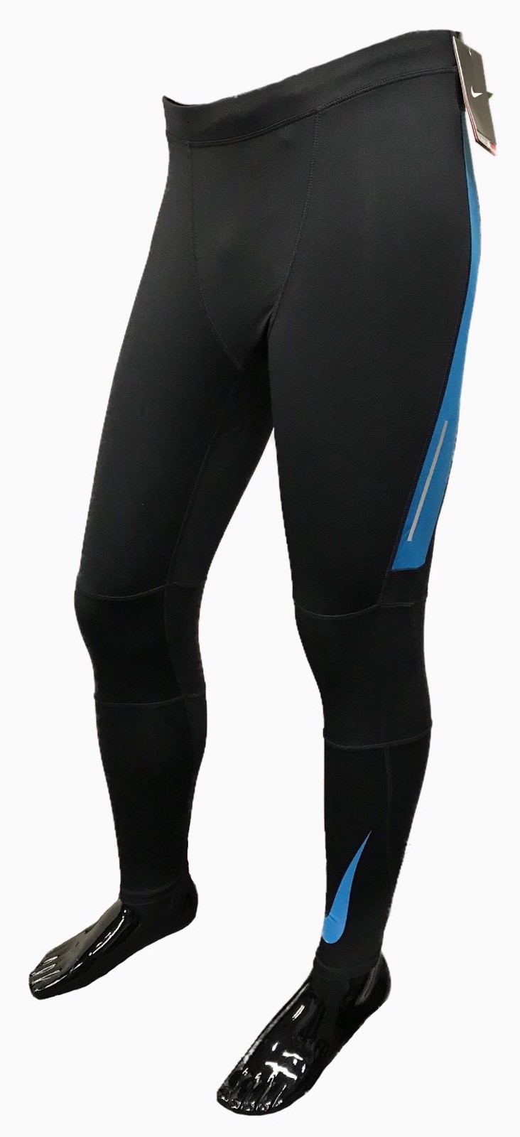 NIKE Dri-Fit Essential Tight Fit Legging Black Turquoise Large L Retail $65 gallery