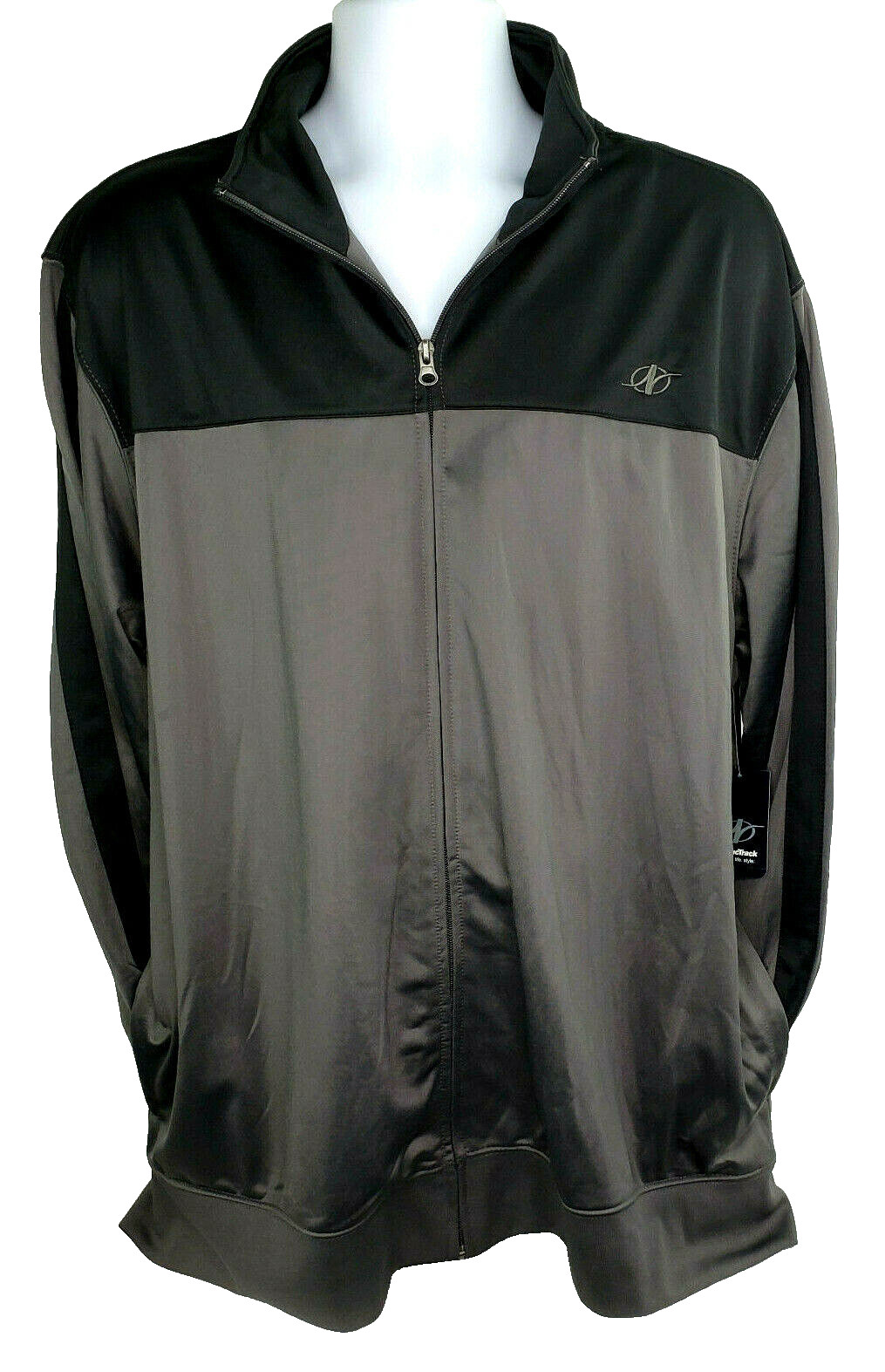 Nordic Track Jogging/Running Jacket, Men's 2XL, Full Zip, Gray w/ Black, NWT gallery