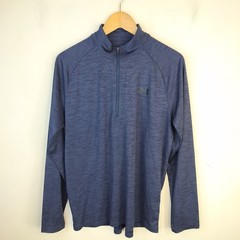 Under Armour Tech Tee Pullover Mens Medium 1/4 Zip Athletic Blue