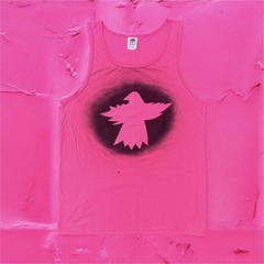 PINK DOVE TANK lightweight tank top with black spray paint dove design – MEDIUM