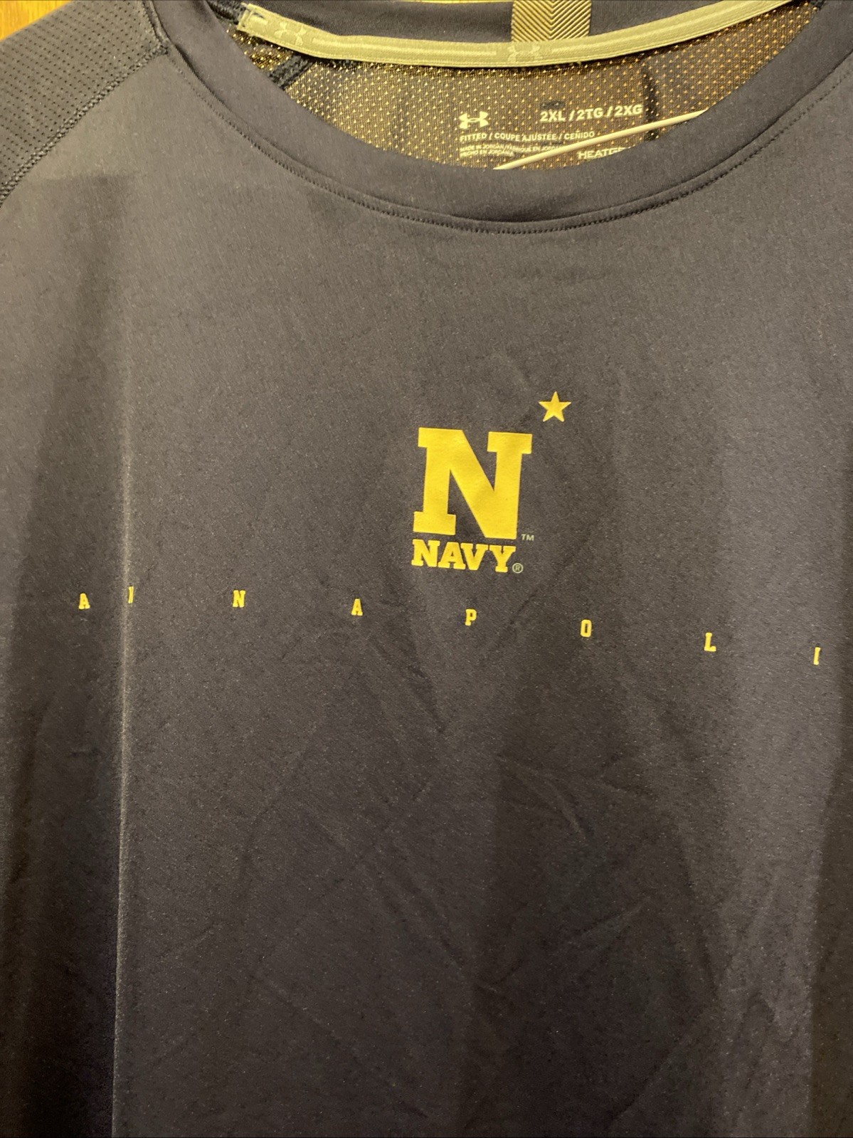 Under Armour Navy Midshipman Annapolis Naval Academy HeatGear Shirt Men’s 2XL gallery