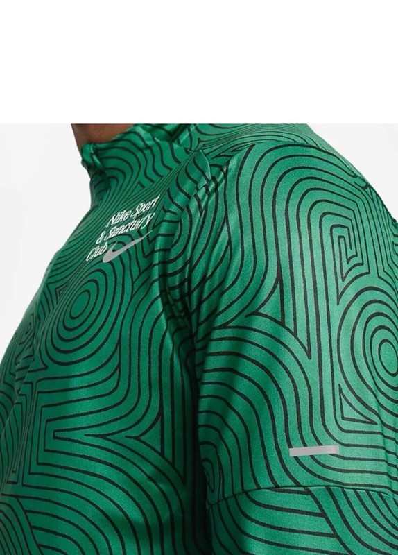 Nike Sz M CFB9036-365 Men's Dri-FIT Green 1/4-Zip Running Long Sleeve Top $85 gallery