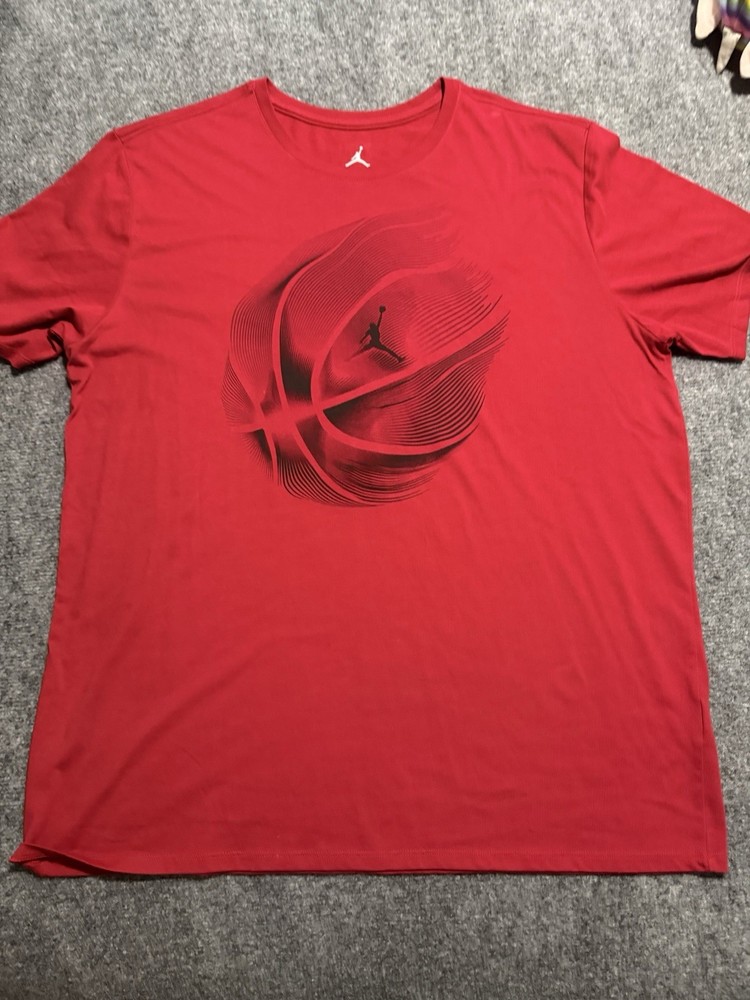 Nike Air Jordan Jumpman Flight Club Graphic T-Shirt Red Black Mens 2XL