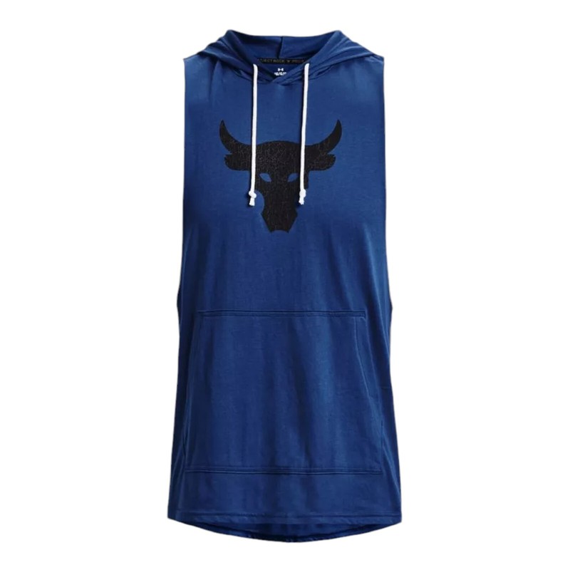 Under Armour Project Rock BSR Bull Sleeveless Hoodie Men's Size Small Blue gallery