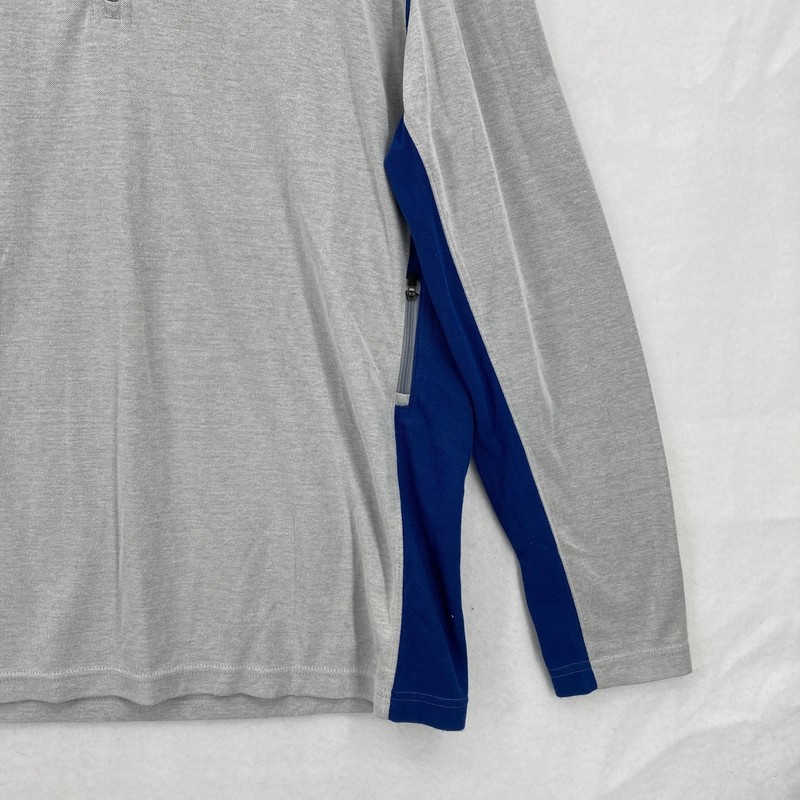 Victorinox Pullover Mens XL Gray Blue Quarter Zip Performance Long Sleeve Cocona gallery