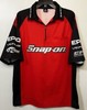 Snap On Shirt Men’s Large Red Black 1/4 Zip Pullover Short Sleeve Racing Worn1X gallery